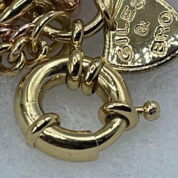 Giles & Bro 7 strands large chain bracelet. Rose & yellow gold colored. - Picture 5 of 9